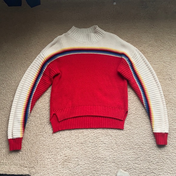 Rainbow sweater mock neck - Picture 1 of 3